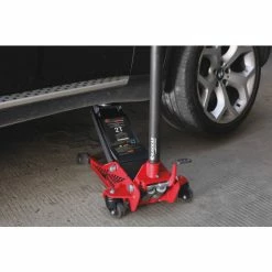 Cric Rouleur 2t Double Piston + Pédale Roues Nylon 75/500mm Longueur 786mm Surbaissé DRAKKAR EQUIPEMENT - 52524