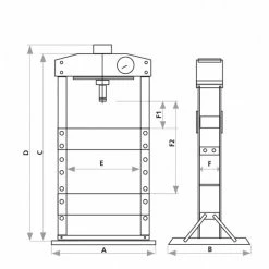 Presse D'atelier D'établi Manuelle 15t Bâti Soudé DRAKKAR EQUIPEMENT - 52695