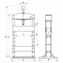 Presse D'atelier Manuelle 20t Bâti Soudé DRAKKAR EQUIPEMENT - 52710